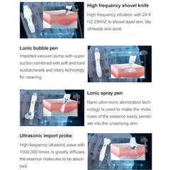 Multifunction 7 In 1 Oxygen Diamond dermabrasion H2O2 Aqua Peel Facial Hydra Machine / Microdermabrasion Machine