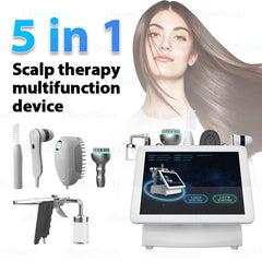 Hot Selling 5 in 1 Hair Scalp Analyzer with Red Light Therapy Nano Spray Growth Detection Touch Screen Anti-Loss Machine