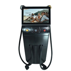 New Tech 808 755 1064 Wave High Power Diode Laser Hair Removal Machine / Triple Wavelength Diode Laser 2 Handles Skin Rejuvenation