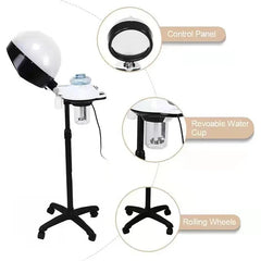 Hooded Hair Steamer with Oil Baking Function for Salon Hair Coloring Perming Deep Conditioning Scalp Care Steam Machine