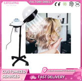 Hooded Hair Steamer with Oil Baking Function for Salon Hair Coloring Perming Deep Conditioning Scalp Care Steam Machine