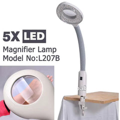 Salon 5X 36W Magnifier Glass Lamp Foldable L204 Magnifying Glass With Led Light for Beauty