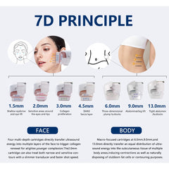 Newest 9D 7D HIFU Machine Face Lifting Skin Tightenin Focused Anti-wrinkle 7D Hifu Machine