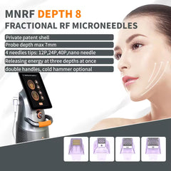 Gold fractional morpheus 8 facial y body y rf microneedling catridges 40 pins inmode radiofrecuent morpheus8 machine
