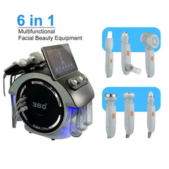 6 In 1 Hyperbaric Microdermabrasio Machine Oxygen Spray Facial Machine Skin Rejuvenation Beauty Salon Equipment
