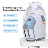 3 In 1 Super Maquinas Facial Oxygenated Machine H2o2 Hyperbaric Whitening Jet Peel Hydra Oxygen Facial Machine With Led Dome