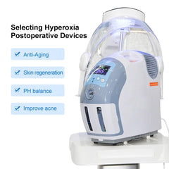 3 In 1 Super Maquinas Facial Oxygenated Machine H2o2 Hyperbaric Whitening Jet Peel Hydra Oxygen Facial Machine With Led Dome