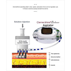 3 in 1 Mesotherapy Dermashine Pro 4th Skin Tightening Anti-aging 9 Needle Injector Mesotherapy Machine Facial Injection G-un