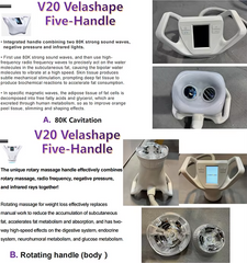 5 in 1 Beauty Equipment Roller Massage Roller Heads Cavitation Vacuum Radio Frequency Body Massage Rf Slimming Machine For Salon