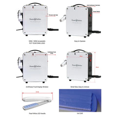 Professional Ice Cold Frozen Cryotherapy Flat Iron Nano-Cryo Hair Repair & Straightening Salon-Grade Cool Treatment Device