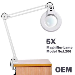 Salon 5X 36W Magnifier Glass Lamp Foldable L204 Magnifying Glass With Led Light for Beauty
