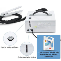 Professional Ice Cold Frozen Cryotherapy Flat Iron Nano-Cryo Hair Repair & Straightening Salon-Grade Cool Treatment Device