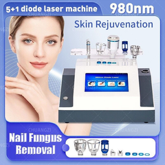 Spider Veins Removal 5 In 1 980nm laser toe Nails Fungus Removal machine beauty