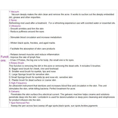 8 in 1 Multifunctional whit diamond peel Cautery Ultrasonic Vaccum Spray Galvanic Facial Machine Massager Facial Beauty Equipment