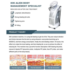 80K RF Face lifting and wrinkle removal face and body Slimming beauty Machine 80k hz Cavitation Ultrasonic Radio Frequency Machine