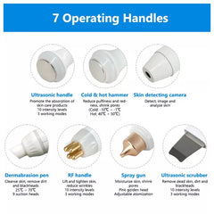 Multifunction 7 In 1 Oxygen Diamond dermabrasion H2O2 Aqua Peel Facial Hydra Machine / Microdermabrasion Machine