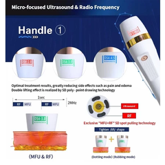 2 In1 Portable HIFU machine Anti-wrinkle 4D Ultrasound Radar Carved Anti-aging Facial Lifting Wrinkles Removal machine