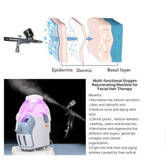 3 In 1 Super Maquinas Facial Oxygenated Machine H2o2 Hyperbaric Whitening Jet Peel Hydra Oxygen Facial Machine With Led Dome