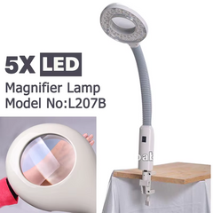 Salon 5X 36W Magnifier Glass Lamp Foldable L204 Magnifying Glass With Led Light for Beauty