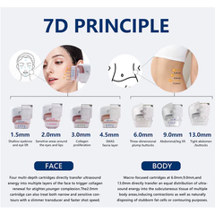 7D hifu facial machine slimmer face anti aging face lifting device face lifter skin firming v shape