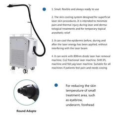 NEW Air Cooling Machine Laser Medical With Compressor Air Skin Cooling Zimmer Cryo Cold Skin Cooling Machine For Nd Yag Reduce Pain