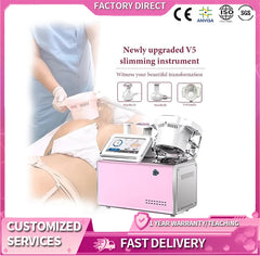 RF Ultrasound Body Vacuum Suction Slimming Shaper Weight Loss Fat Burning Machine Anti-Cellulite V5 Pro 3 in 1 Cavitation System