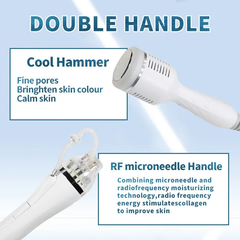 2 in 1 gold-RF Beauty Machine Radiofrequency Ice Hammer + 4 cartridge