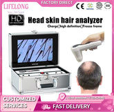 HD 50/200X Hair Scalp Skin Analyzer with Freeze Frame Oil Moisture Test Portable Digital Microscope for Follicle Detection