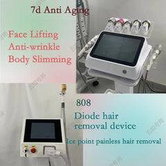New 3000W Ice Titanium 3 Wavelength 808 7D Beauty SPA Machine Body Tightening Burning Fat Skin Firming Slimming Body Sculpt CE