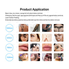 Super Picosecond laser 532nm 785nm 1064nmr machine for Tattoo Removal Freckle RemovalQ Switch Nd Yag Laser