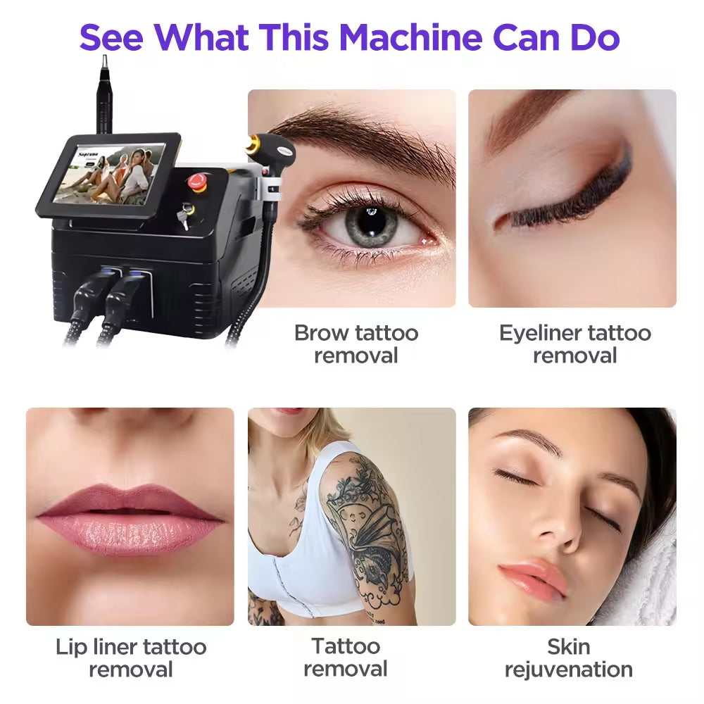 808 Diode Portable Laser Hair Removal Machine Tattoo Removal Machine Laser Qswitch Pico Laser
