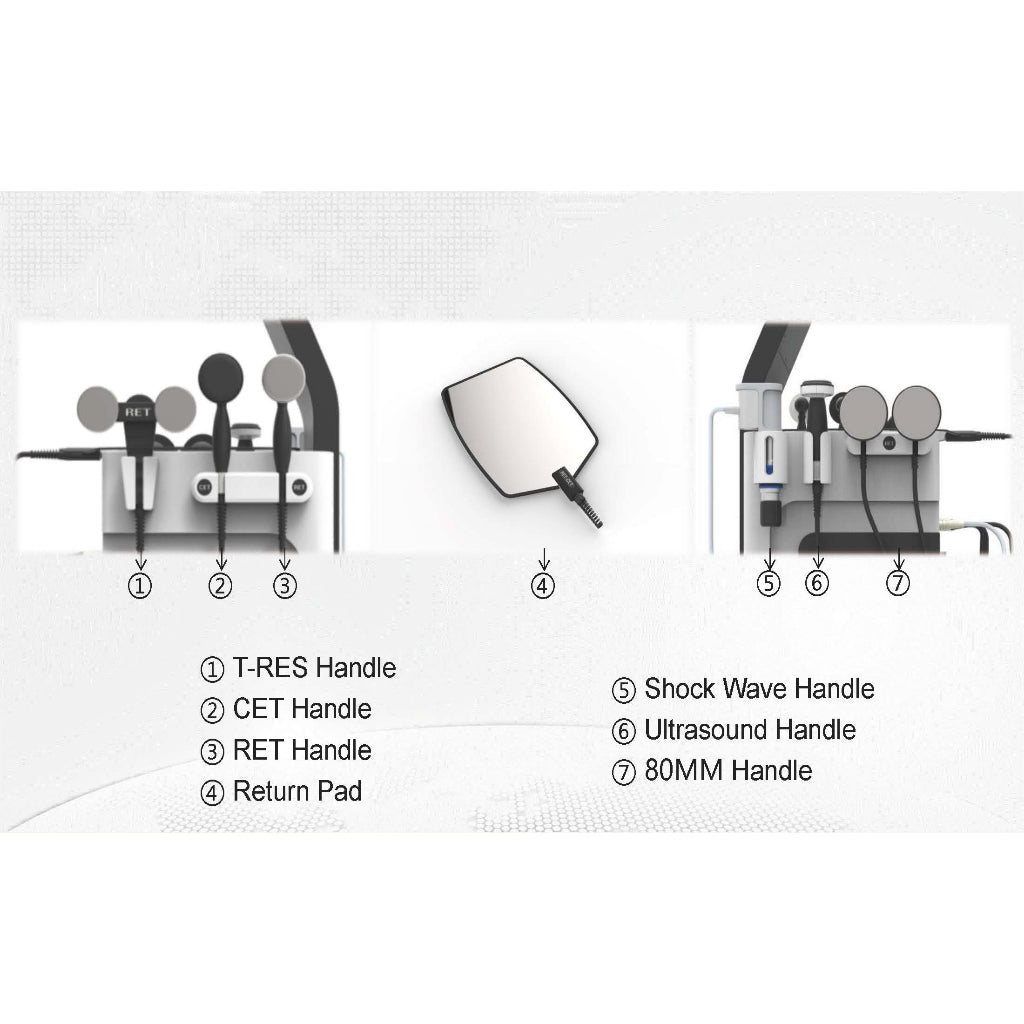 Smart Tecar Pro RF Shockwave Therapy Ultrasound Physiotherapy Ultrasound Ret Cet Machine