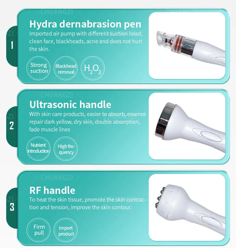 Updated 6 in 1 Portable Hydro Dermabrasion Skin Care Beauty Machine Water Oxygen Jet Hydro Diamond Peeling Microdermabrasion HOT
