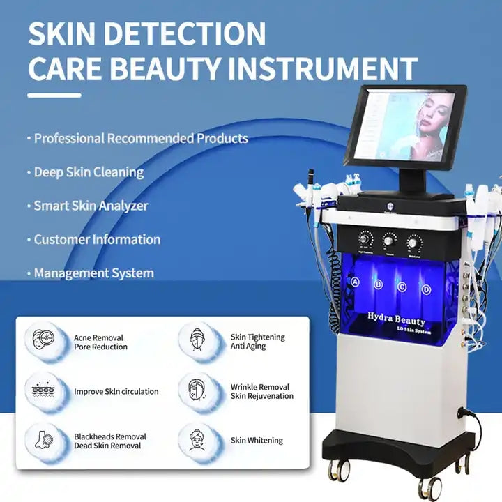 2025 14 in 1 Women Aesthetic Beauty Equipment Bubble Oxygenation Ultrasonic Scrubber Hydrodermabrasion Hydro Facial Machine