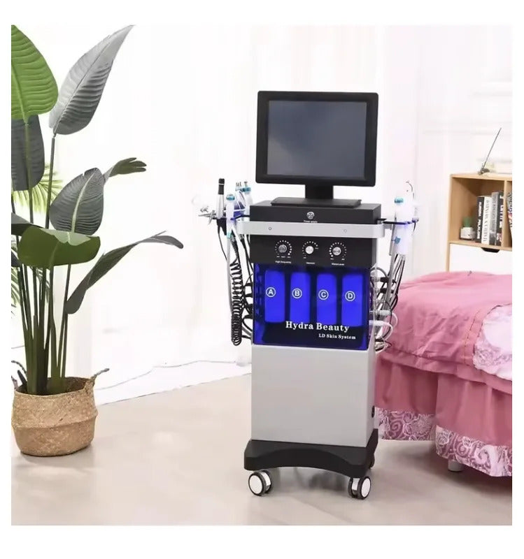 2025 14 in 1 Women Aesthetic Beauty Equipment Bubble Oxygenation Ultrasonic Scrubber Hydrodermabrasion Hydro Facial Machine