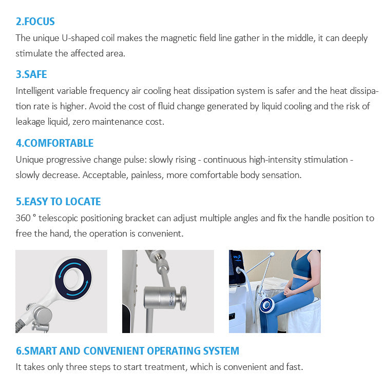 Emtt Magnetic Physio Magneto Spa Salon Equipment Portable Pain Therapy Machine