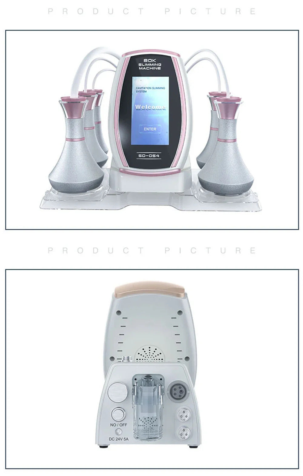 New 6 In 1 Cavitation Ultrasonic Body Slimming Machine Radio Frequency Massage Instrument Weights Loss Eletric Muscle Stimulator