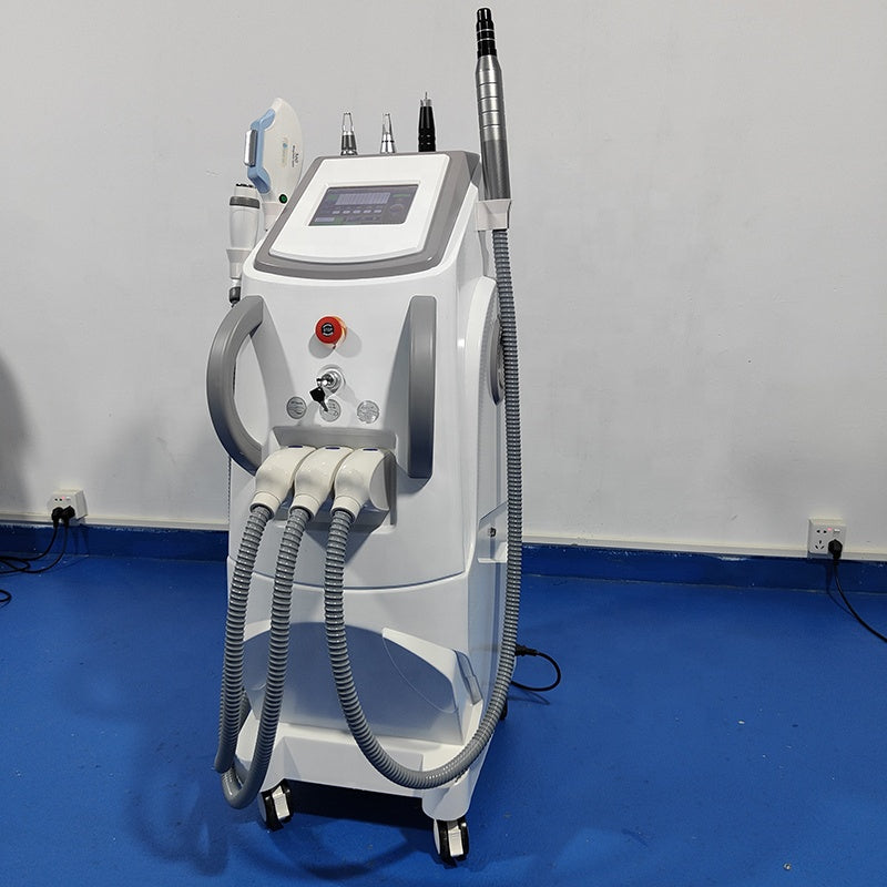 4 in 1 Opt + Ipl+ Rf+ Nd Yag Permanent Laser Tattoo Removal Skin Rejuvenation Beauty Equipment Electrolysis Hair Removal Machine