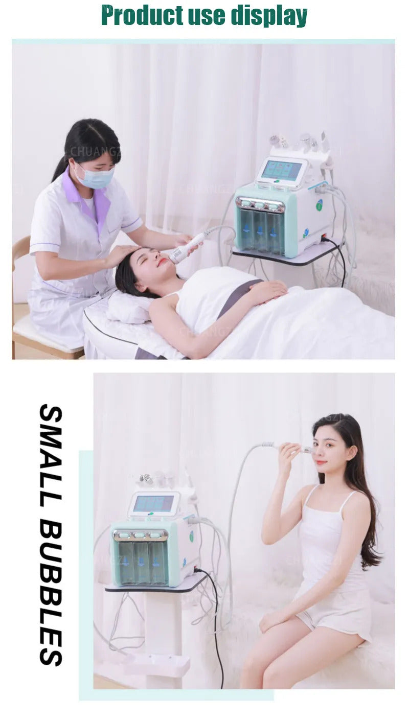 Updated 6 in 1 Portable Hydro Dermabrasion Skin Care Beauty Machine Water Oxygen Jet Hydro Diamond Peeling Microdermabrasion HOT