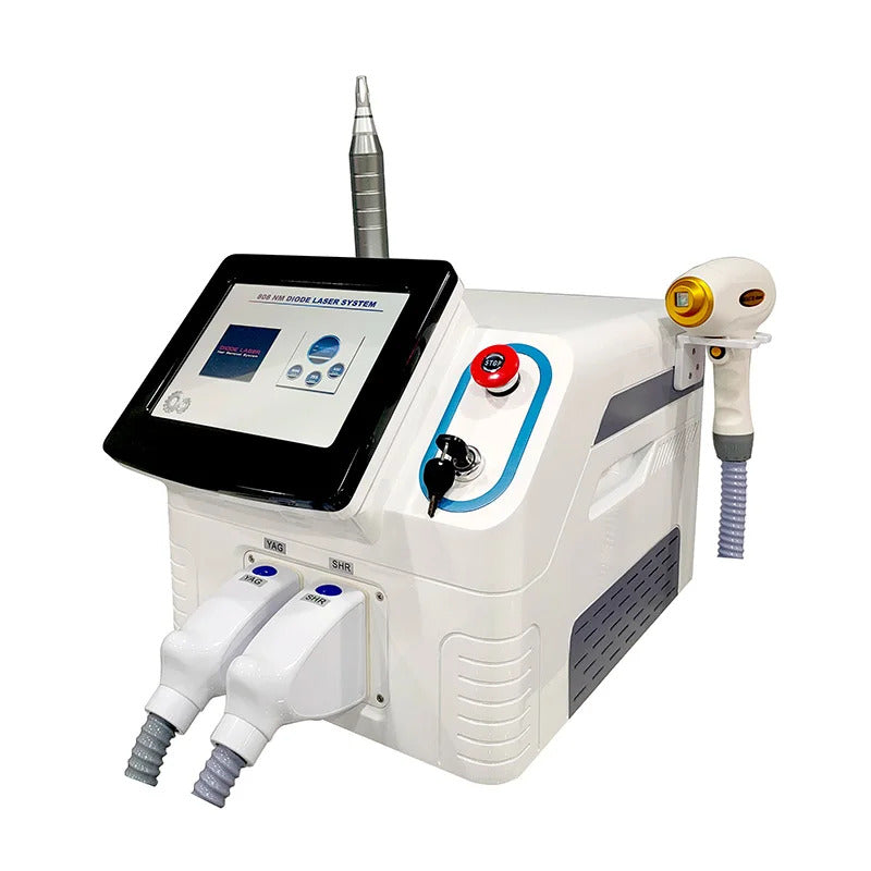 2 handles diode pico laser machine permanent hair removal tattoo freckle removal