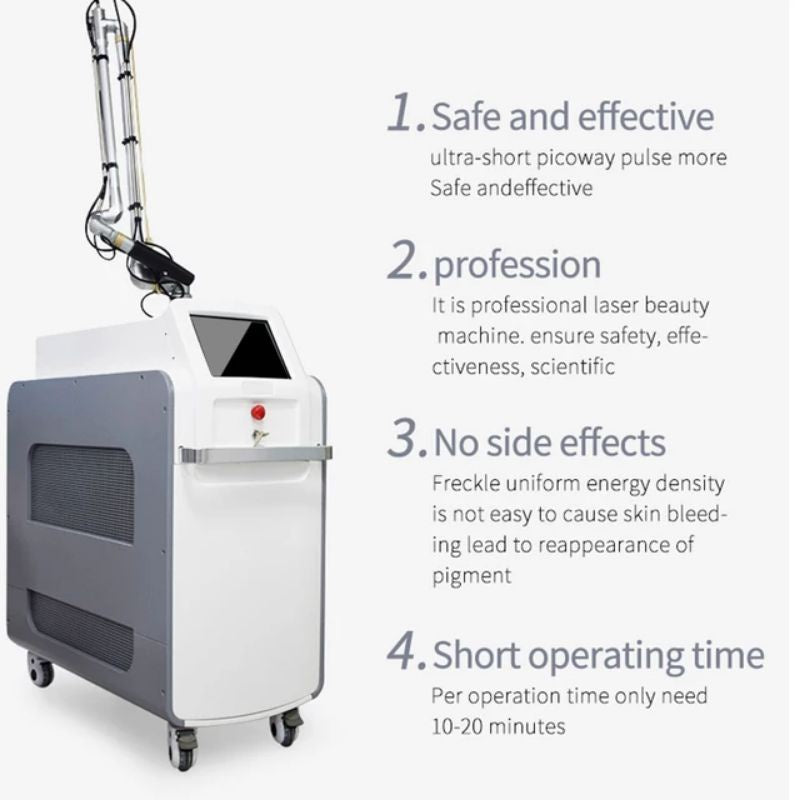 Super Picosecond laser 532nm 785nm 1064nmr machine for Tattoo Removal Freckle RemovalQ Switch Nd Yag Laser