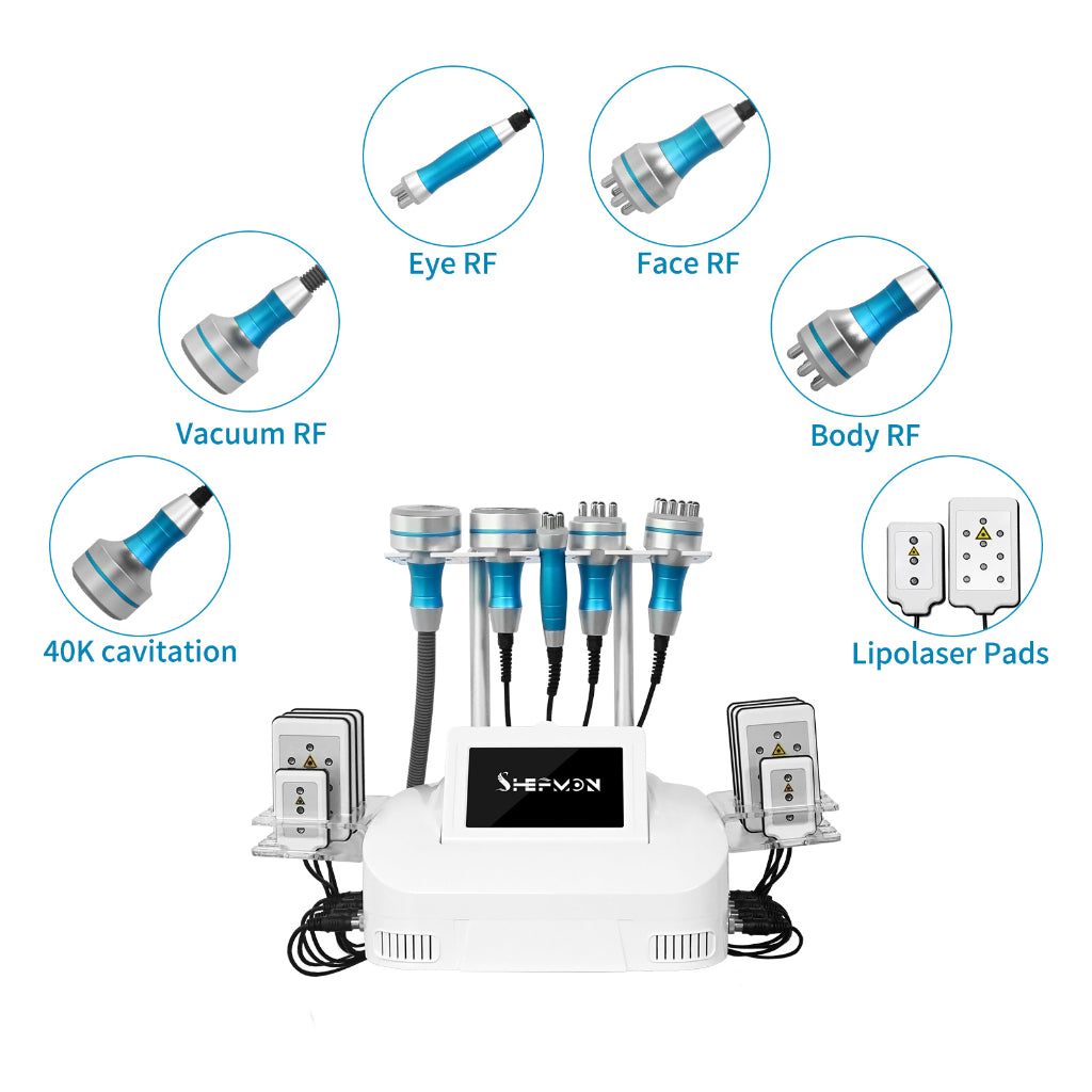Portable 6 in 1 Skin Tightening Face Lifting Weight Loss Fat Burner RF Lipocavitation Body Sculpt 40K Weight Loss Cavit Machine