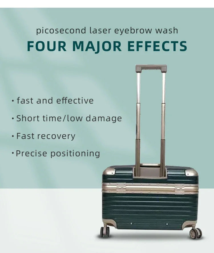 2025Portable 1064nm 532nm 1320nm ND YAG Laser Spots Tattoo Removal Eyebrow Pigment Trolley Case Picosecond Beauty Machine