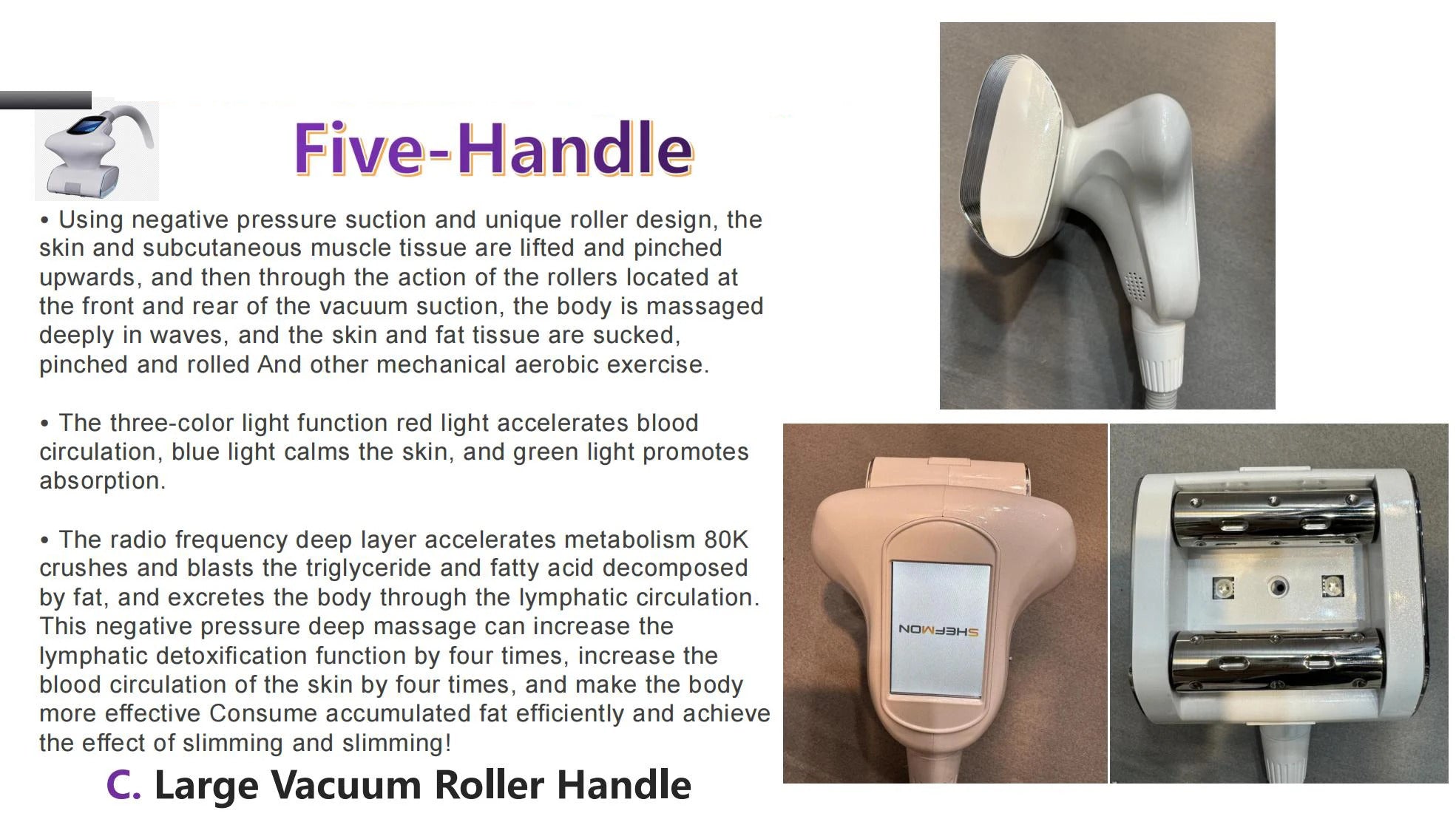 LPG Vacuum Massage Roller Weight Loss Face Lift Cellulite Reductionn Skin Tightening Body Shaping Cavitaion Slimming Machine