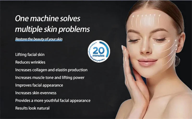 Portable EMS Anti-Aging Facial Muscle Stimulator PE Wrinkle Removal Face Lift Skin Tightening Device for Beauty Care