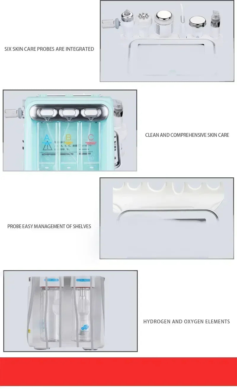 7 in1 Water Oxygen Jet Peel Hydro Beauty Skin Cleansing Hydro facial Machine Facial Machine Water Aqua Peeling for Home UseH2O2