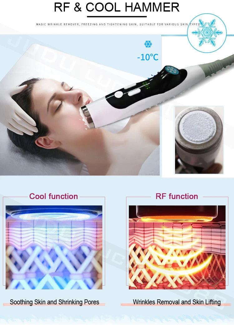 Golden finger body massager for facial stretching, RF EMS micro-current therapy, meridian dredging, new di. 2025  xin