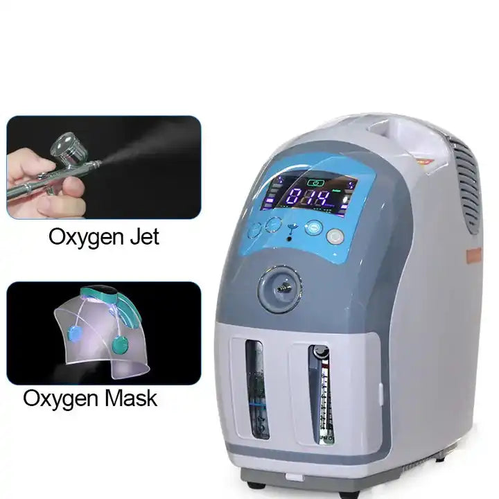 3 In 1 Super Maquinas Facial Oxygenated Machine H2o2 Hyperbaric Whitening Jet Peel Hydra Oxygen Facial Machine With Led Dome