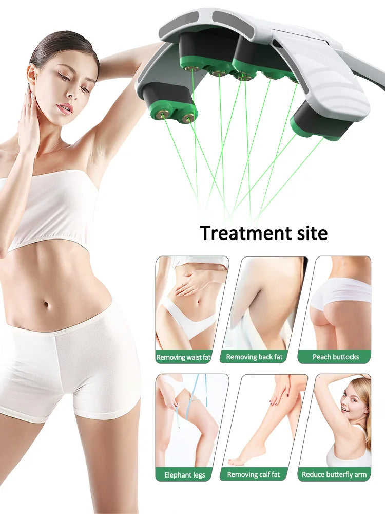 Hot salon Green Red light 10D lipo Laser slimming machine 532nm laser weight loss body sculpting lipo cavitation 2025