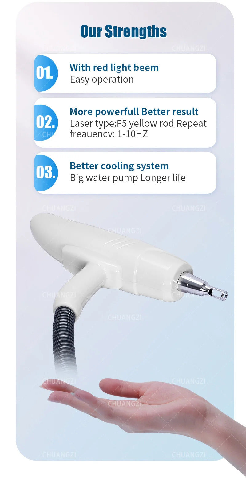 New Portable Q - switch Picosecond Nd: YAG 1064nm 532nm 1320nm Pull Tattoo Remover With Spot Beauty